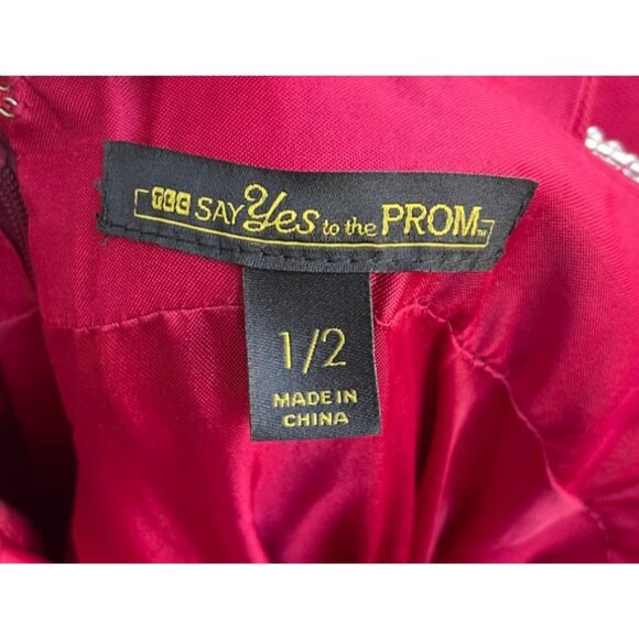 Say Yes To The Prom Dress Size 1/2 NWT Embellished Formal Ball Gown Quinceañera - Picture 9 of 14